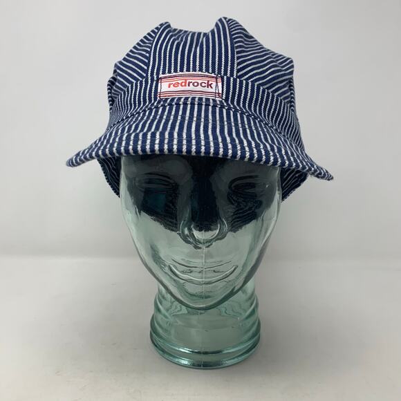 NWT Red Rock Railroad Engineer Conductor Train Stripe Hat Mens 7 3/8 - Picture 8 of 8